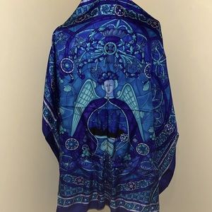NIB authentic Hermes Lumieres de Paris silk scarf by Hidaka in dark blue Rare